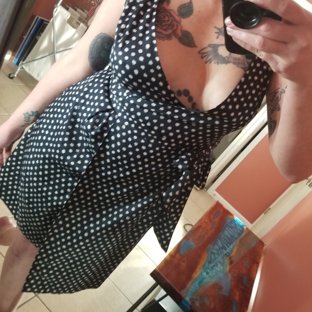 SOLD - Banana Republic Polka Dot Wrap Dress - sz 6